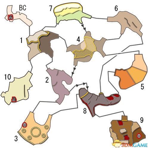 怪物猎人XX地底火山采集地图及素材一览