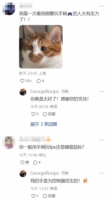 美国网友小红书分享倒着手柄玩《使命召唤20：现代战争3》 国人玩家好奇围观