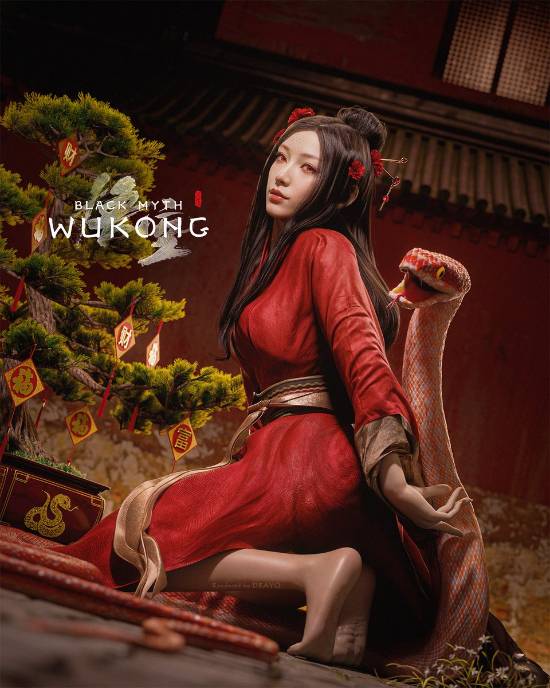 3D大神《黑神话：悟空》新图！红依蛇女 蛇年快乐