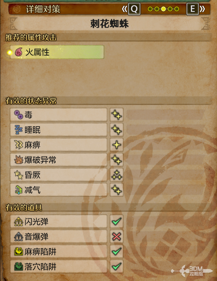 《怪物猎人：荒野》刺花蜘蛛打法技巧分享