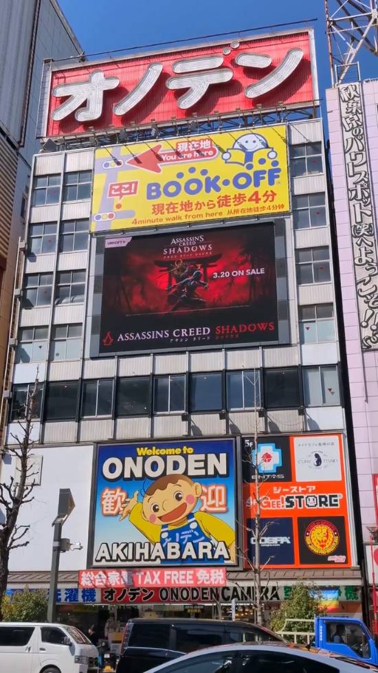《刺客信条：影》宣传片登陆秋叶原！巨屏展示游戏魅力