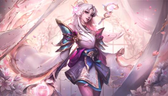 《英雄联盟》灵魂莲华皮肤上新：刀妹婕拉仙味十足太美了！