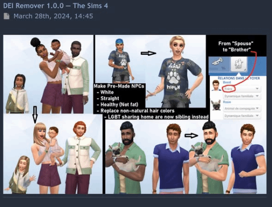 EA正打击一款《模拟人生4》MOD：能除去游戏中所有DEI内容