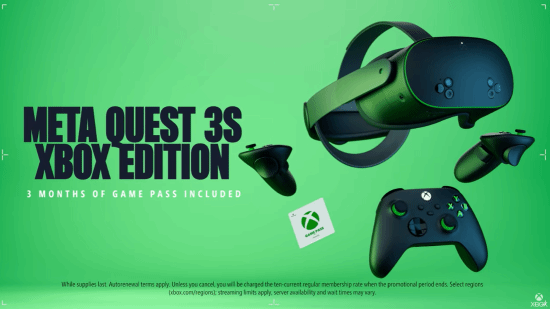 2800元！MetaQuest3S Xbox版公布:爽玩Xbox云游戏