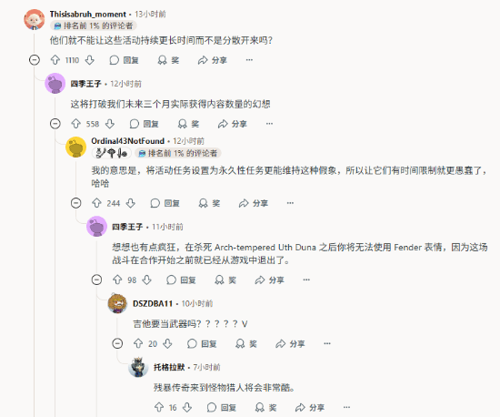 MH荒野更新外网震怒：这点玩意让我们玩三个月？
