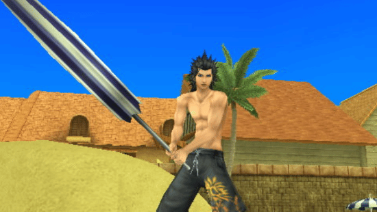 FF7RE官推分享克劳德泳装设定图：向扎克斯致敬！