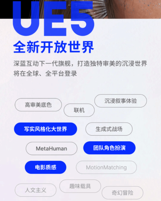 《重返未来1999》厂商深蓝互动披露新游：虚幻5开放世界 电影质感沉浸叙事