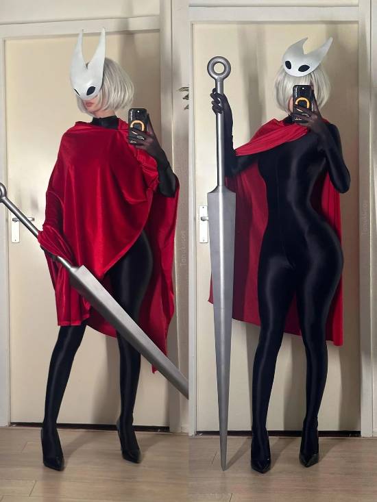 《丝之歌》大黄蜂COS！红色披风黑丝装束 迷乱惹眼