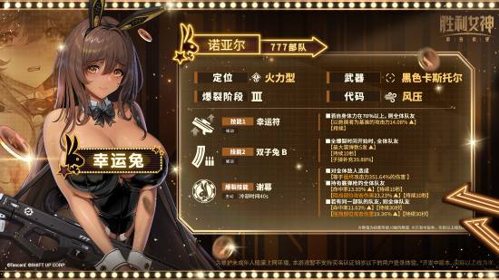 《胜利女神：新的希望》新角色介绍：棕皮黑色大兔兔