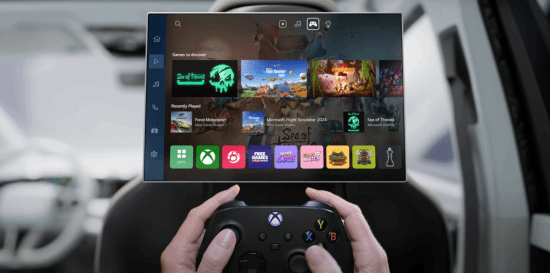 Xbox登陆汽车！后座爽玩《地平线5》《天外世界2》