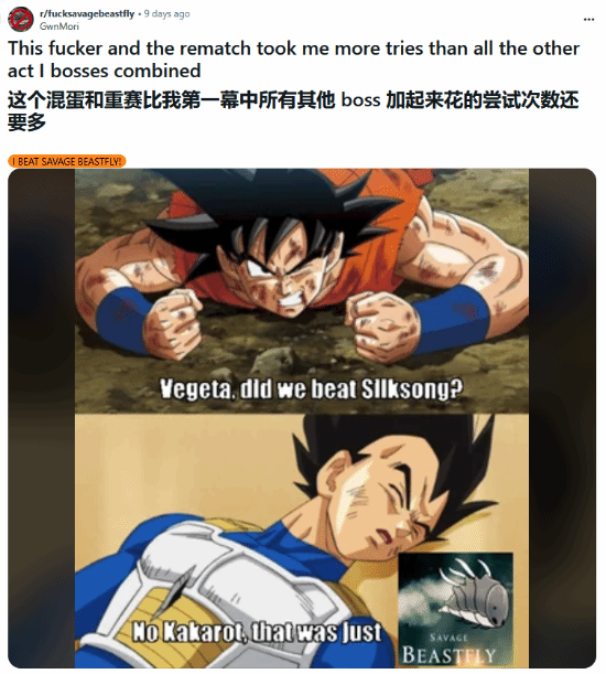 外网《空洞骑士：丝之歌》玩家开Reddit子版块狂喷怪物设计 兽蝇怎么这么坏啊！