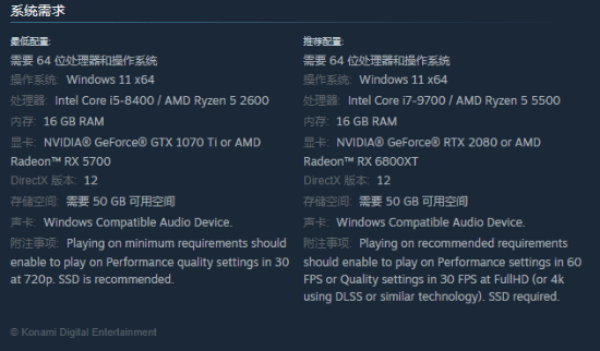 《寂静岭f》可以预载了！Steam版空间需求公开