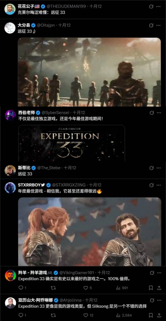 TGA官方询问年度最佳独立游戏 《光与影：33号远征队》呼声超高！