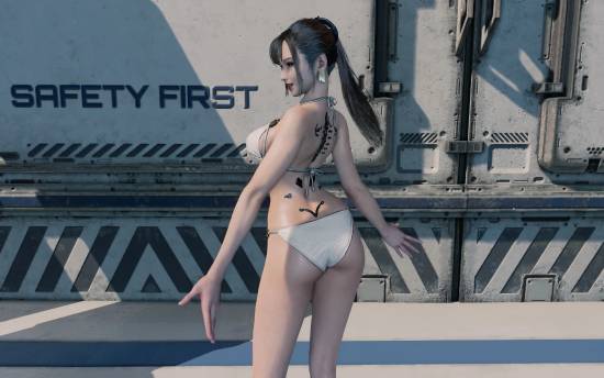N网《剑星》最新伊芙清凉mod：身着泳装肌肤雪白！