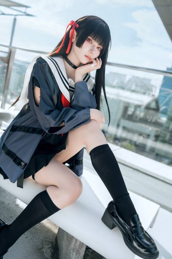 日本美少女COS《鸣潮》千咲！谁家JK走出游戏了？
