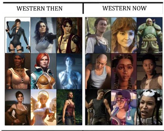 博主晒东西方游戏女角色对比：中日韩美女扛起大旗