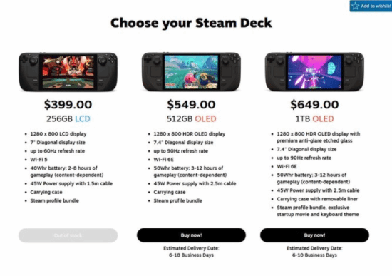 V社在美区官宣已停产LCD版Steam Deck 现在只能买更贵的OLED版