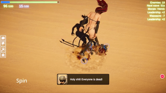 女巨人游戏《Size Warfare》1.3版本添加新招式