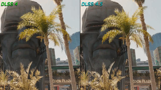 DLSS4.5提升有多大？《赛博朋克2077》画面对比视频来咯