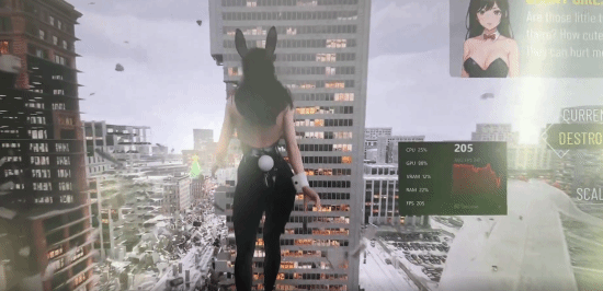 4K200帧爽玩！黑丝巨型兔女郎让人把持不住